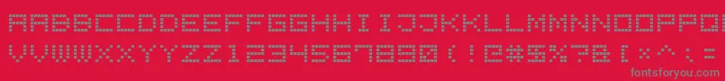 LedDisplay7 Font – Gray Fonts on Red Background