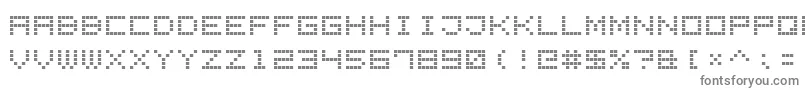 フォントLedDisplay7 – 白い背景に灰色の文字