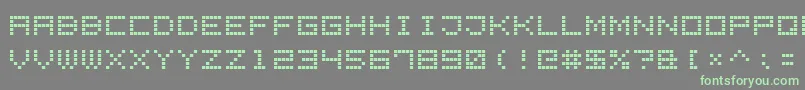 LedDisplay7 Font – Green Fonts on Gray Background