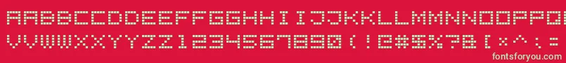 LedDisplay7 Font – Green Fonts on Red Background