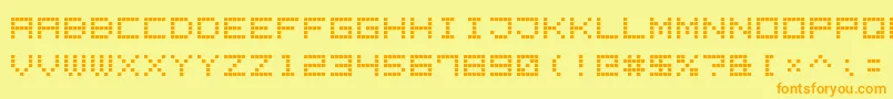 LedDisplay7 Font – Orange Fonts on Yellow Background