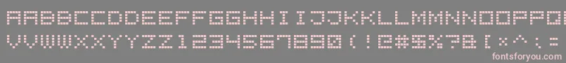 Шрифт LedDisplay7 – розовые шрифты на сером фоне