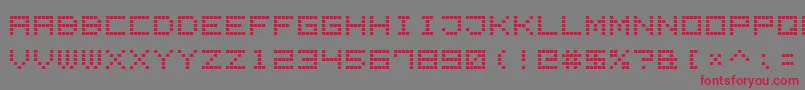 LedDisplay7 Font – Red Fonts on Gray Background