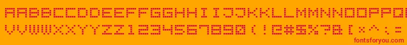 fuente LedDisplay7 – Fuentes Rojas Sobre Fondo Naranja