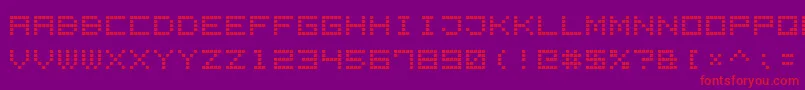 LedDisplay7 Font – Red Fonts on Purple Background