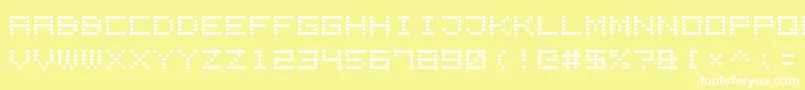 fuente LedDisplay7 – Fuentes Blancas Sobre Fondo Amarillo