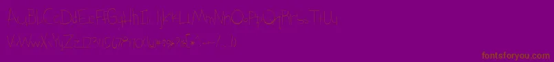 SomethingBlueLight-Schriftart – Braune Schriften auf violettem Hintergrund