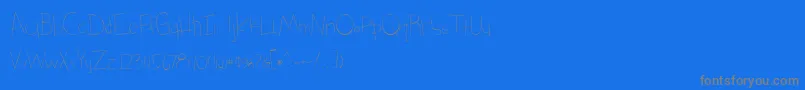 SomethingBlueLight-Schriftart – Graue Schriften auf blauem Hintergrund