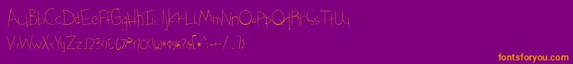 SomethingBlueLight Font – Orange Fonts on Purple Background