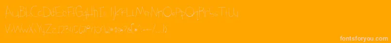 SomethingBlueLight-Schriftart – Rosa Schriften auf orangefarbenem Hintergrund