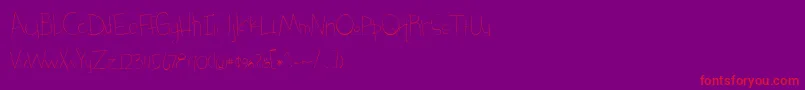 SomethingBlueLight Font – Red Fonts on Purple Background