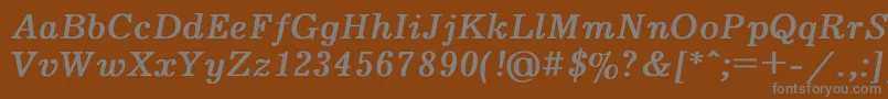 フォントJournal4 – 茶色の背景に灰色の文字