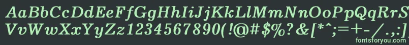 フォントJournal4 – 黒い背景に緑の文字