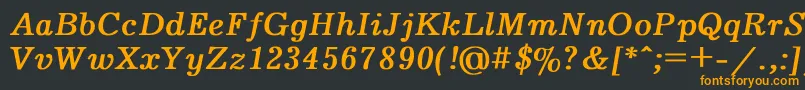 フォントJournal4 – 黒い背景にオレンジの文字