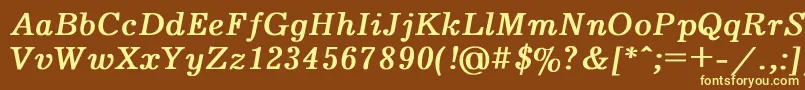 Шрифт Journal4 – жёлтые шрифты на коричневом фоне