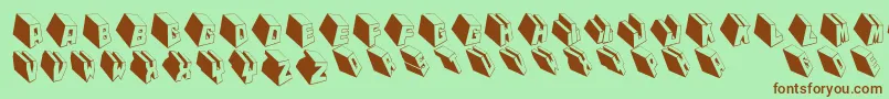 Mktypobricksrough Font – Brown Fonts on Green Background