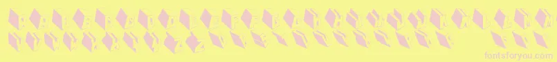 Mktypobricksrough Font – Pink Fonts on Yellow Background