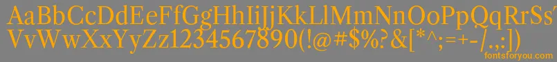 LibrecaslontextRegular Font – Orange Fonts on Gray Background