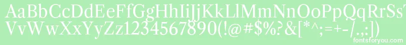 LibrecaslontextRegular Font – White Fonts on Green Background