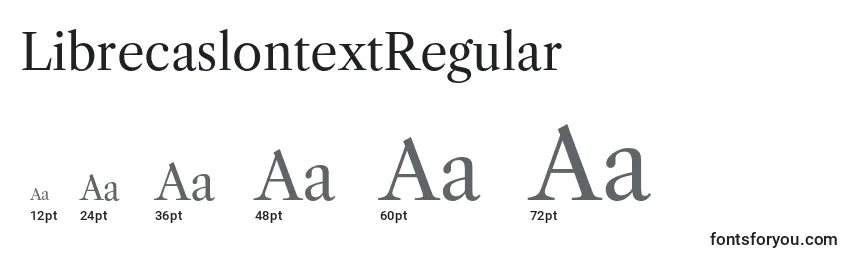 Größen der Schriftart LibrecaslontextRegular (98612)
