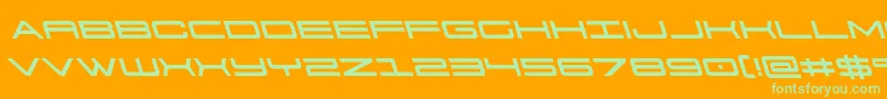 911porschav3left Font – Green Fonts on Orange Background