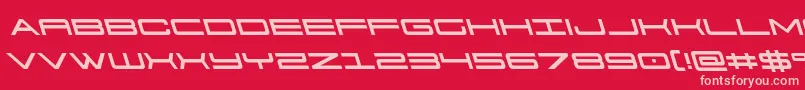 Fonte 911porschav3left – fontes rosa em um fundo vermelho