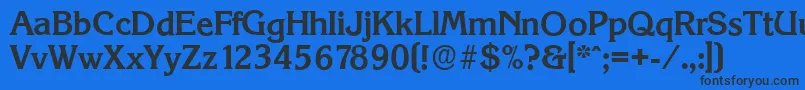 KorinthserialBold Font – Black Fonts on Blue Background