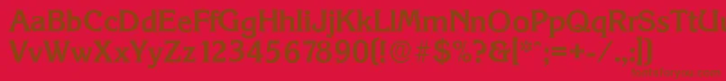KorinthserialBold Font – Brown Fonts on Red Background