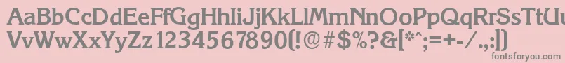 KorinthserialBold Font – Gray Fonts on Pink Background