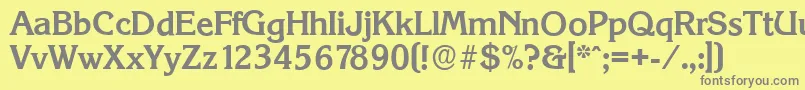 KorinthserialBold Font – Gray Fonts on Yellow Background