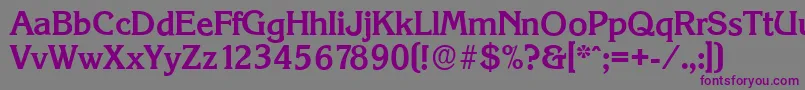 KorinthserialBold Font – Purple Fonts on Gray Background