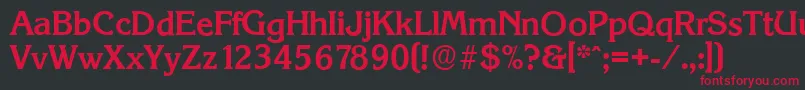 KorinthserialBold Font – Red Fonts on Black Background
