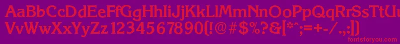 KorinthserialBold Font – Red Fonts on Purple Background