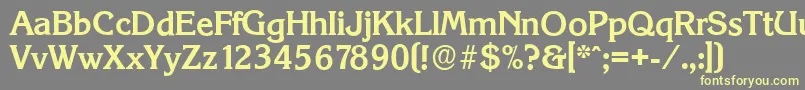 KorinthserialBold Font – Yellow Fonts on Gray Background