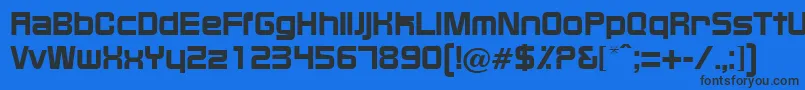 BixbyRegularDb Font – Black Fonts on Blue Background