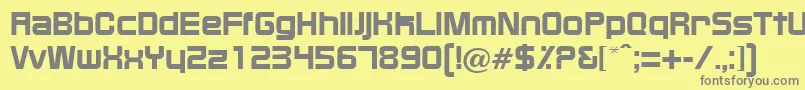 Czcionka BixbyRegularDb – szare czcionki na żółtym tle