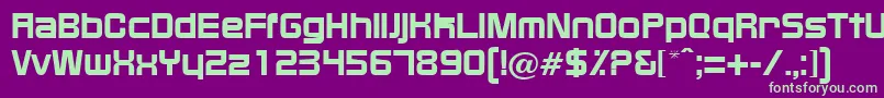 BixbyRegularDb Font – Green Fonts on Purple Background