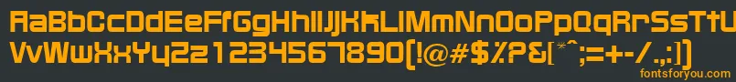 Police BixbyRegularDb – polices orange sur fond noir