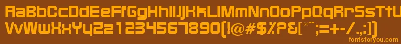Шрифт BixbyRegularDb – оранжевые шрифты на коричневом фоне