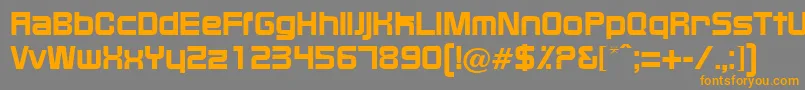 Fonte BixbyRegularDb – fontes laranjas em um fundo cinza