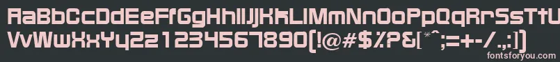 Fonte BixbyRegularDb – fontes rosa em um fundo preto
