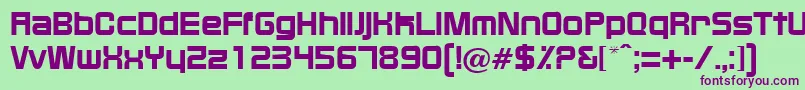 BixbyRegularDb Font – Purple Fonts on Green Background