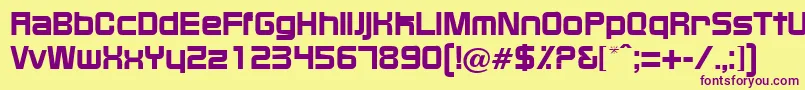 BixbyRegularDb Font – Purple Fonts on Yellow Background