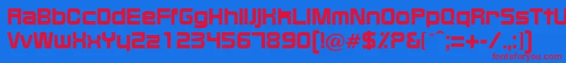 BixbyRegularDb Font – Red Fonts on Blue Background