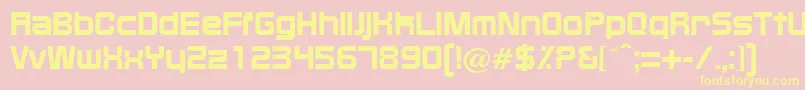 Police BixbyRegularDb – polices jaunes sur fond rose