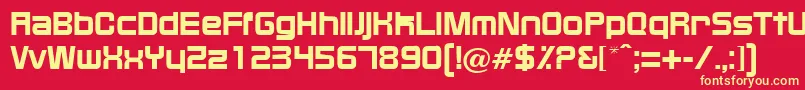 BixbyRegularDb Font – Yellow Fonts on Red Background