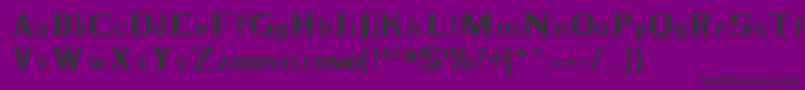 BlackKnightRegular Font – Black Fonts on Purple Background