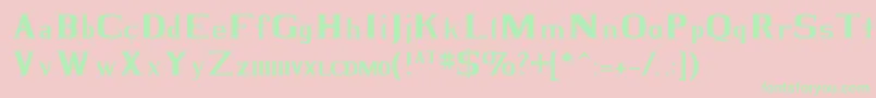 BlackKnightRegular Font – Green Fonts on Pink Background