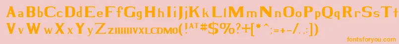 BlackKnightRegular Font – Orange Fonts on Pink Background