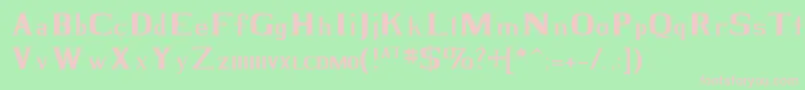 BlackKnightRegular Font – Pink Fonts on Green Background